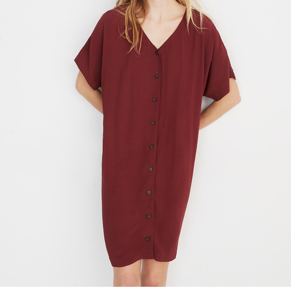 Madewell button front easy dress
